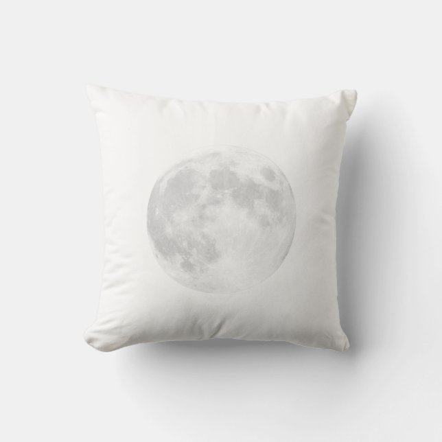 Mond-Kissen-Weiß Kissen (Vorderseite)