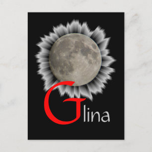 Mond, Lune, Luna, Glina, Moon Postkarte