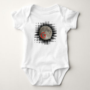 Mond, Lune, Luna, Glina, Moon T-Shirt Baby Strampler
