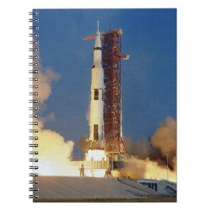 Mond-Missions-Raumschiff-Bodenansichts-Notizbuch Notizblock
