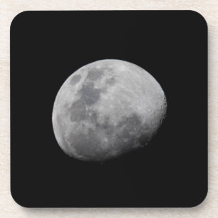 Mond mit schwarzem Himmel   Sambia, Süd-Luangwa Getränkeuntersetzer