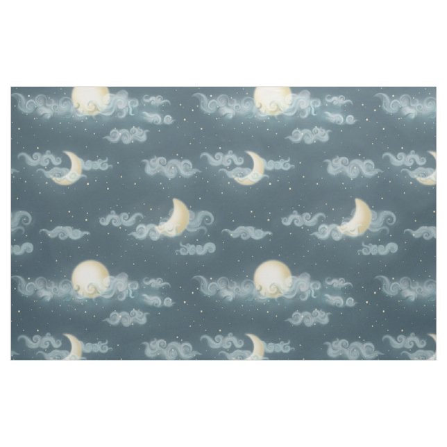 Mond (mittlere Größe) Stoff (Fat Quarter (45,7 x 55,9 cm))