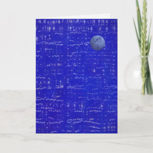 Mond-Musik-Grußkarte Karte