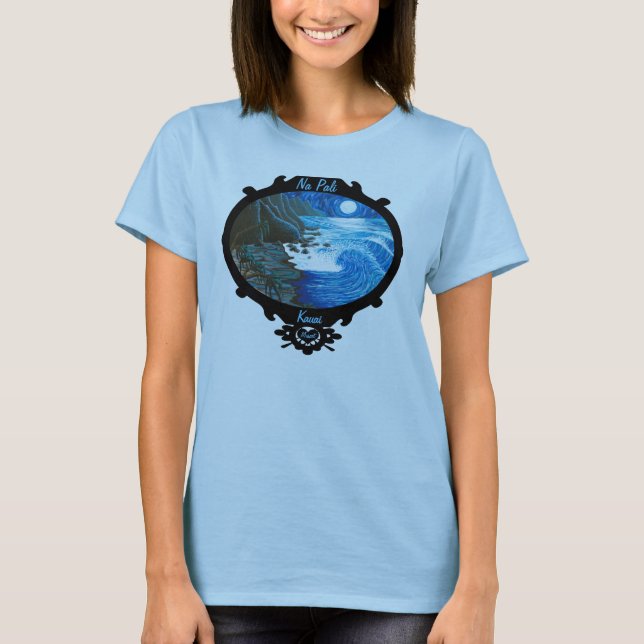 Mond-" Na Pali "Na Pali Küste 2/centered besser T-Shirt (Vorderseite)