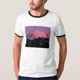 Mond-Nachtschnee-Winter-Himmel Mt regnerischerer T-Shirt