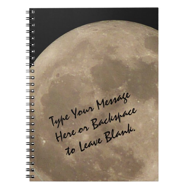 Mond-Notizbuch-kundenspezifische Notizblock (Vorderseite)