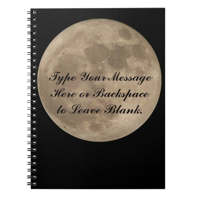 Mond-Notizbuch-kundenspezifische Notizblock (Vorderseite)