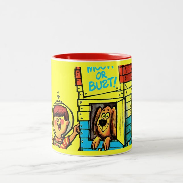 Mond oder nichts! zweifarbige tasse (Mittel)
