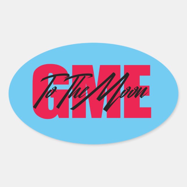 Mond Ovaler Aufkleber (Vorderseite)