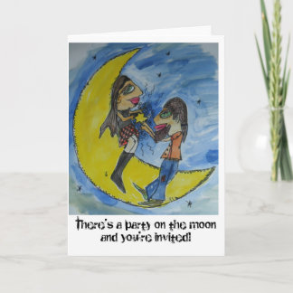 Mond-Party Einladung