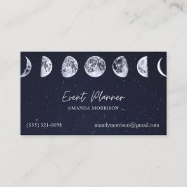 Mond Phases Celestial Event Planner Business Cards Visitenkarte