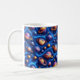 Mond Planeten Galaxie Kaffeetasse