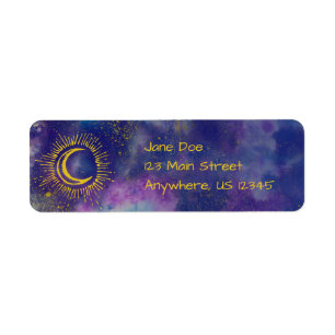 "Mond-" Postsendung-Adressen-Etiketten (Gold-Usw.)