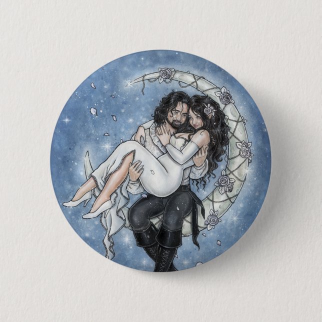 Mond-Reiter-Knopf Button (Vorderseite)
