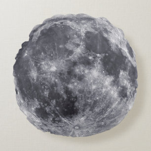 Mond - Rückseite des Mondes Rundes Kissen
