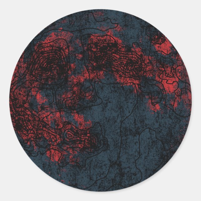 Mond Runder Aufkleber (Vorderseite)