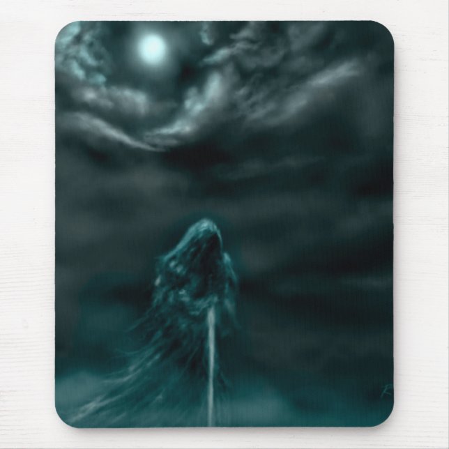 Mond-SensenmannMausunterlage Mousepad (Vorne)