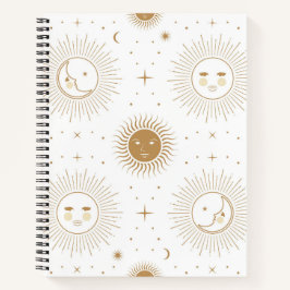 Mond, Sonne und Sterne Notizbuch