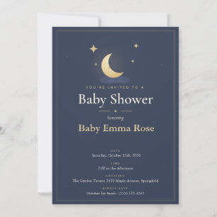 Mond & Sterne Baby Shower Einladung