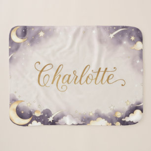 Mond Sterne Kinderdecke Individueller Name Charlo Sherpadecke