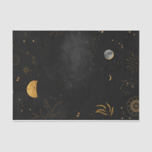 Mond Sterne Konstellation tiefer Nachthimmel Dekor Seidenpapier