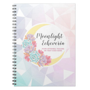 Mond & Sukkulenten Pastell Mystisch Boho Floral Ka Notizblock