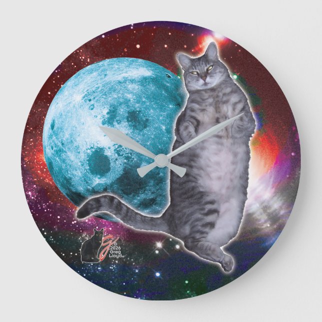 Mond Tänzer Bosco Große Wanduhr (Vorderseite)