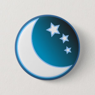 Mond u. Sterne Button