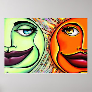 Mond u. Sun Poster
