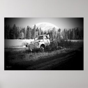 Mond über Rost Poster