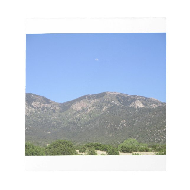 Mond über Sandia Mountains Notizblock (Vorderseite)