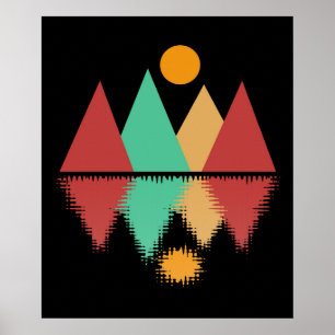 Mond über vier Gipfeln #2 Poster