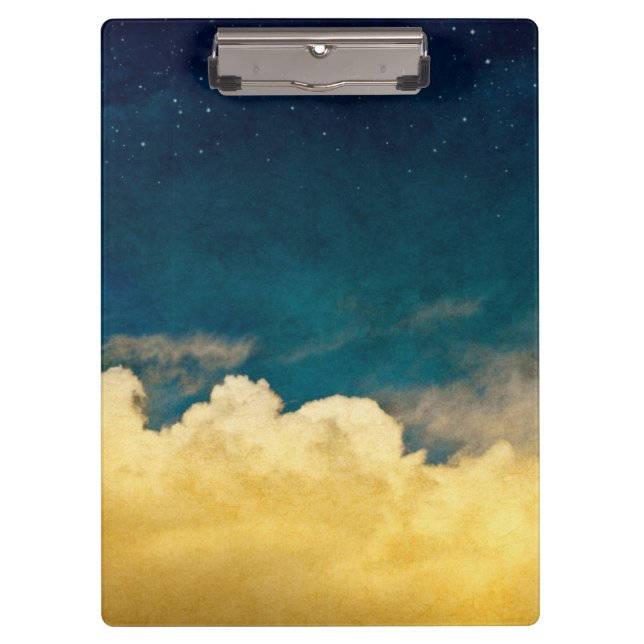 Mond und Cloudscape Klemmbrett (Vorderseite)