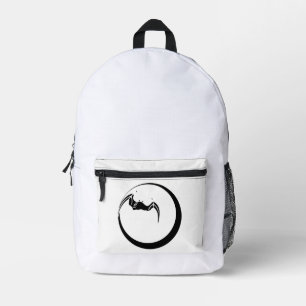 Mond und Fledermaus Bedruckter Rucksack
