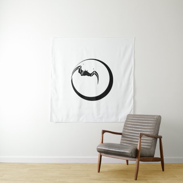 Mond und Fledermaus Wandteppich (Beispiel)