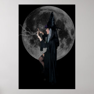 Mond und Hexe Poster