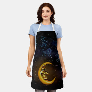 Mond und Konstelationen Schürze
