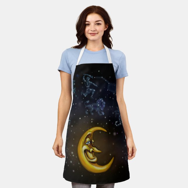 Mond und Konstelationen Schürze (Getragen)