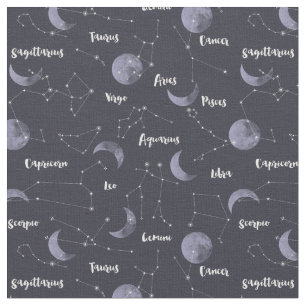 Mond und Konstellationen Stoff