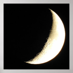 Mond und Krater Nahaufnahme Fotografie Poster