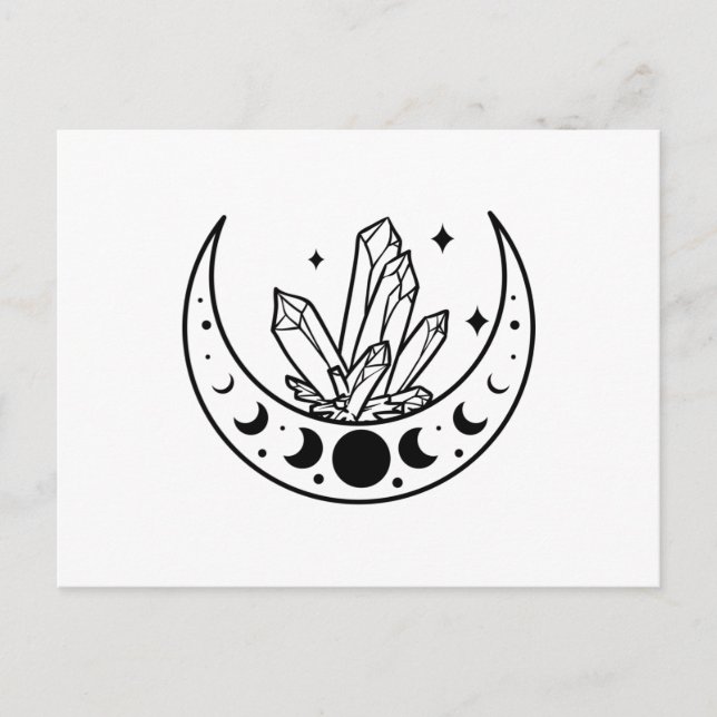 Mond und Kristall Postkarte (Vorderseite)