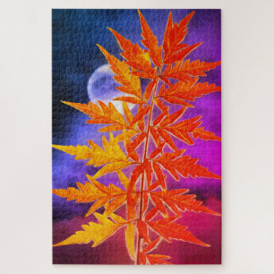 Mond und Leaf-Puzzle