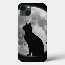 Mond und Schwarze Katze