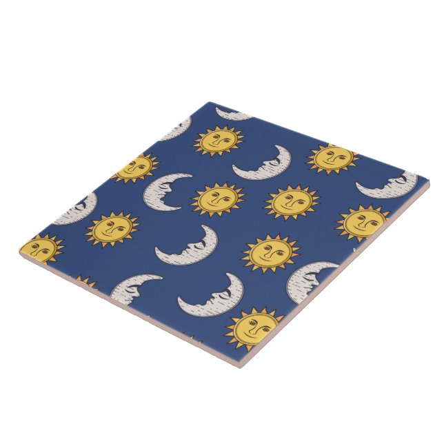Mond und Sonne Fliese (Seite)