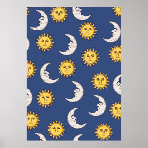 Mond und Sonne Poster