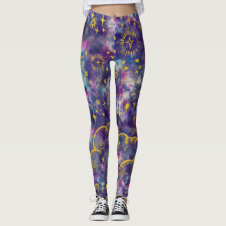 "Mond-und Stern-" Leggings-Strumpfhosen Leggings