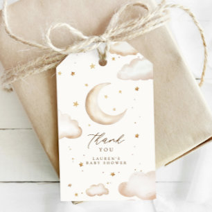 Mond und Sterne Baby Shower Dankeschön-Etikett Geschenkanhänger
