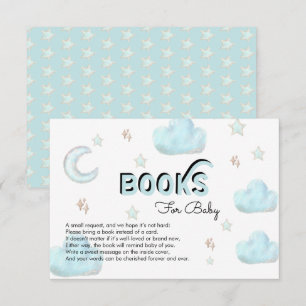 Mond und Sterne Baby Shower Einlegekarte Begleitkarte
