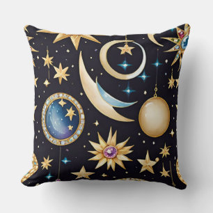 Mond und Sterne Celestial Kissen