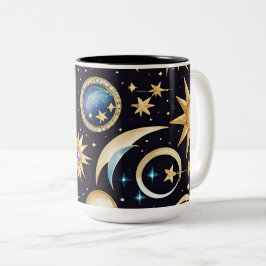 Mond und Sterne Celestial Zweifarbige Tasse
